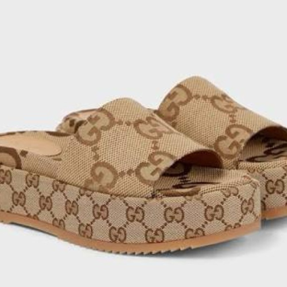 Gucci Women's Tan Slide Sandals